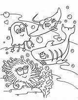 Coloring Pages Sea Under Ocean Colouring Printable Animal Worksheets sketch template