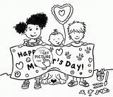 Mothers Coloring Pages Happy Mother Banner Kids Rocks Quotes Color Poster Sheets Wuppsy Printables sketch template