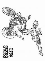 Coloring Pages Supercross Motocross Template sketch template