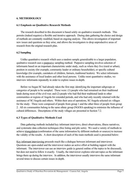 methodology chapter  qualitative research lesson plan bankhomecom
