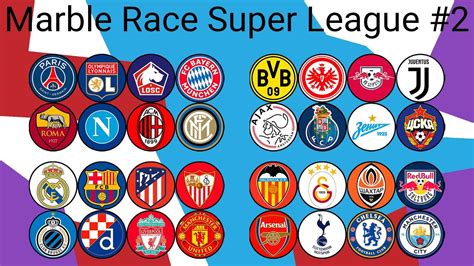 marble race football clubs super league 2019 2 youtube