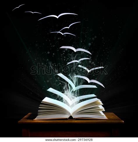 magical world reading magic book pages stock photo  shutterstock
