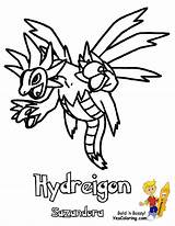 Pokemon Hydreigon sketch template