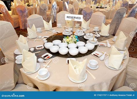 banquet room reserved table royalty  stock photography image