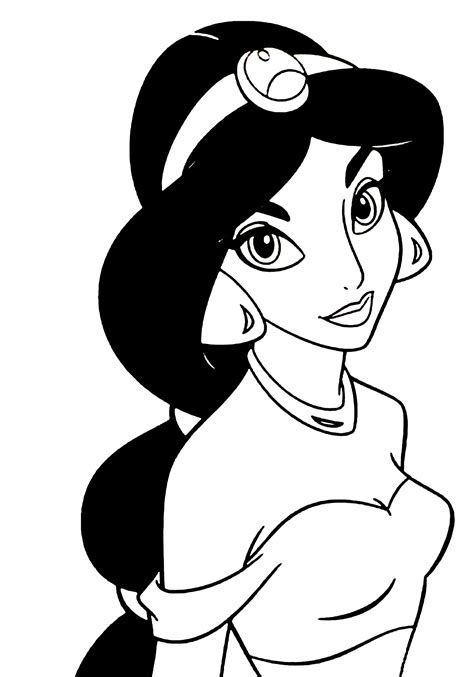 jasmine dress coloring pages