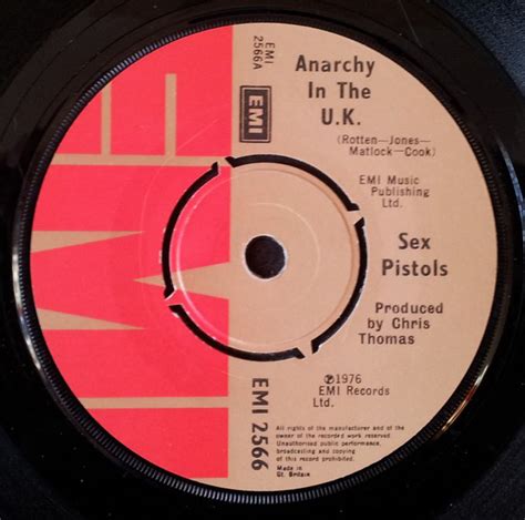 sex pistols anarchy in the u k vinyl 7 45 rpm single discogs