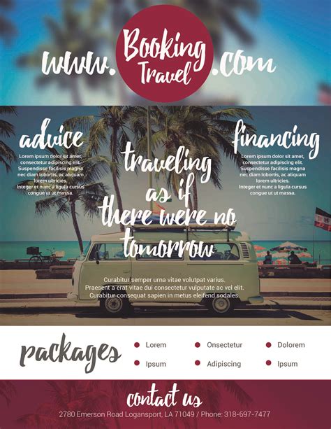 travel booking business flyers