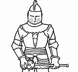 Mace Knight Coloring Coloringcrew sketch template