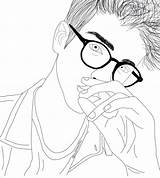 Boy Drawing Outline Drawings Coloring Pages Tumblr Hipster Anime Cute Handsome Outlines Draw Getdrawings Person Sketch Sketches Girls Girl Paintingvalley sketch template