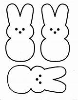 Peeps Easter Printable Peep Pages Bunny Print Template Coloring Pattern Color Cutouts Candy Shape Book Nonsense Nanny Clip Think Baby sketch template