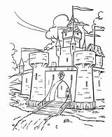 Castle Coloring Medieval Pages Castles Knights Fantasy Knight Sheets Printable Colouring Drawing Moat Activity Book Kids Dragon Kings Fairy Drawings sketch template