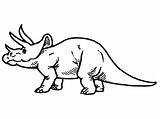 Triceratops Dino Dinosaurio Colouring Dinosaurs sketch template