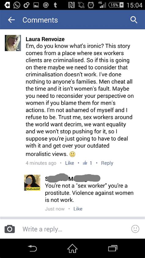 the slut shaming of a sex worker on facebook
