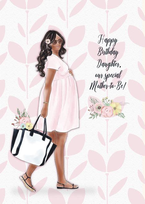 happy birthday daughter mother   african american young woman card