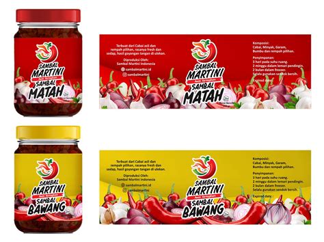 Sribu Label Design Desain Label Sambal Martini Food P