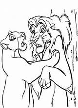 Lion King Nala Coloring Mufasa Color Kids sketch template