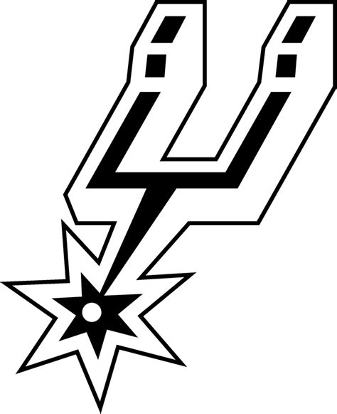 san antonio spurs logo black  white clip art library