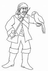 Coloring Pages Pirate Parrot Print sketch template