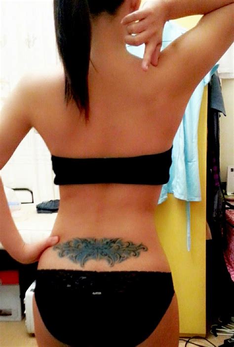 Tribal Butterfly Tattoo At Lower Back Tribal Butterfly