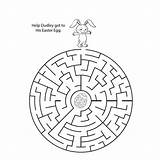 Easter Mazes Easy Kids Coloring Pages sketch template