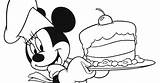 Coloring Cooking Mickey Pages Mouse Minnie Birthday sketch template