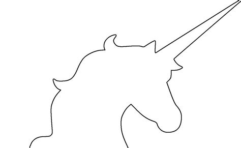 unicorn head outline simple unicorn drawing  unicorn outline