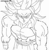 Goku Super Saiyan Coloring Pages Getcolorings sketch template