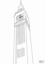 Clock Tower Londen Supercoloring Kleurplaten Coloriages Sketch Printen sketch template