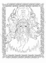 Shaman Norse Mythology Woman sketch template