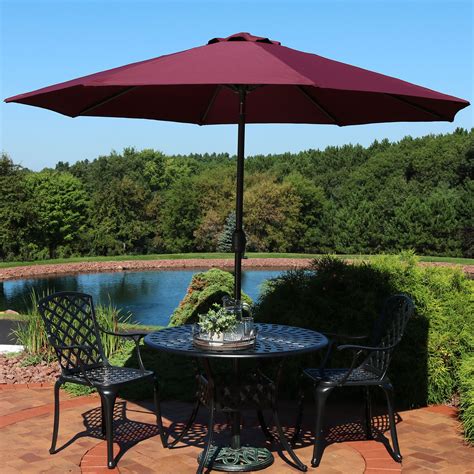 sunnydaze  foot patio umbrella fade  rust resistant auto tilt color options walmart