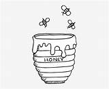 Honey Pot Coloring Clipart Bee Clipartblack Animal Pages Pngkit Book Honeycomb Line sketch template