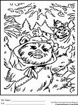 Coloring Pages Ewok Wars Star Library Clipart Printable Disney sketch template