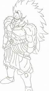 Broly Saiyan Legendary Ball Fc02 sketch template