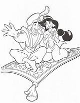 Princess Coloring Jasmine Aladdin Kids sketch template