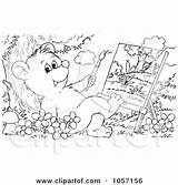 Outline Painting Bear Coloring Illustration Cub Royalty Bannykh Alex Clipart Clip Male Still Artist Drawing Life 2021 sketch template