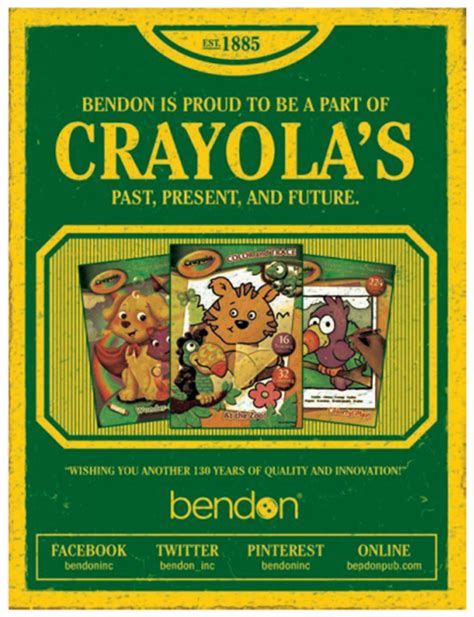 bendon  proud    part  crayolas  present  future