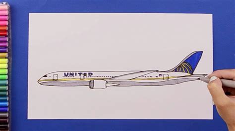 draw boeing  dreamliner united airlines youtube