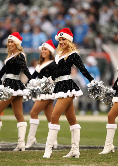 The Raiderettes Cheerleaders Perform To The Song Jingle Bells Nfl