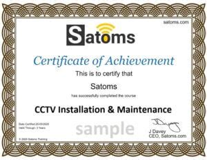 cctv installation maintenance training  satoms