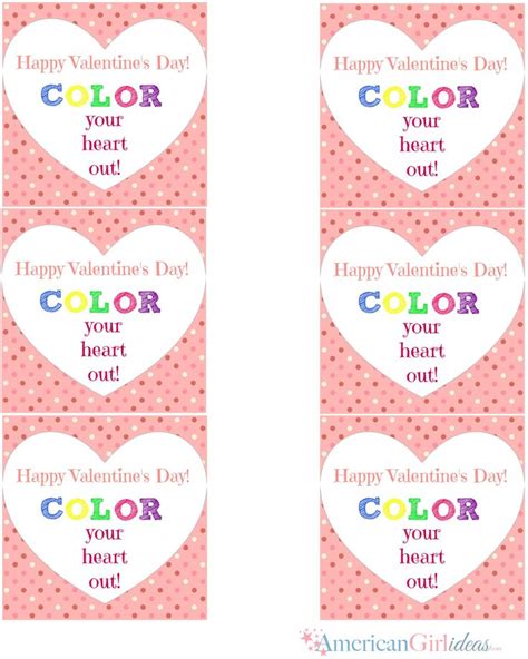 valentines printables color  heart  valentines