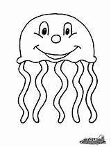 Jellyfish Coloring Pages Color Print sketch template