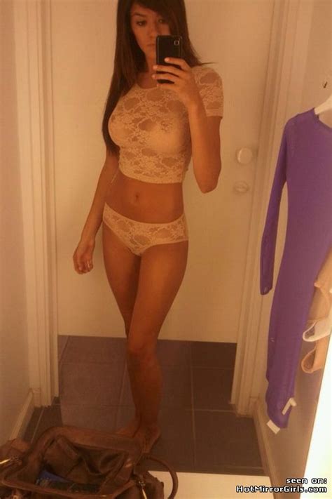 sexy teen in lingerie taking selfie