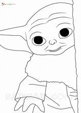 Yoda Baby Coloring Pages Printable Mandalorian Comments sketch template