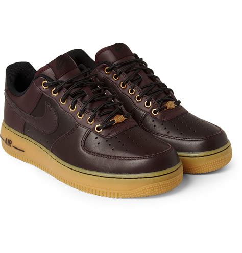 nike air force  leather sneakers  brown  men lyst