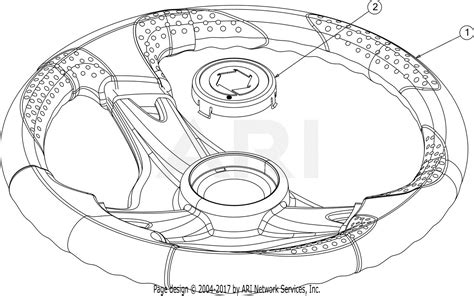 troy bilt tbr ccjd  parts diagram  steering wheel