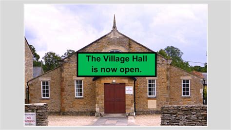 village hall update july