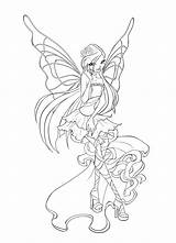 Winx Coloring Sirenix Pages Club Bloom Bloomix sketch template