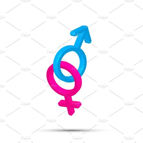 connected men and women gender icons pre designed illustrator