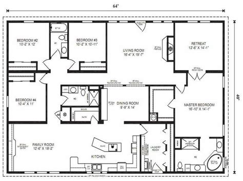 bedroom ranch floor plans floorplansclick
