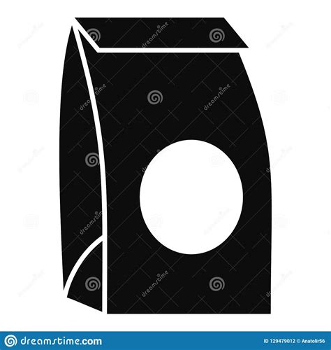 paper packet icon simple style stock vector illustration  package